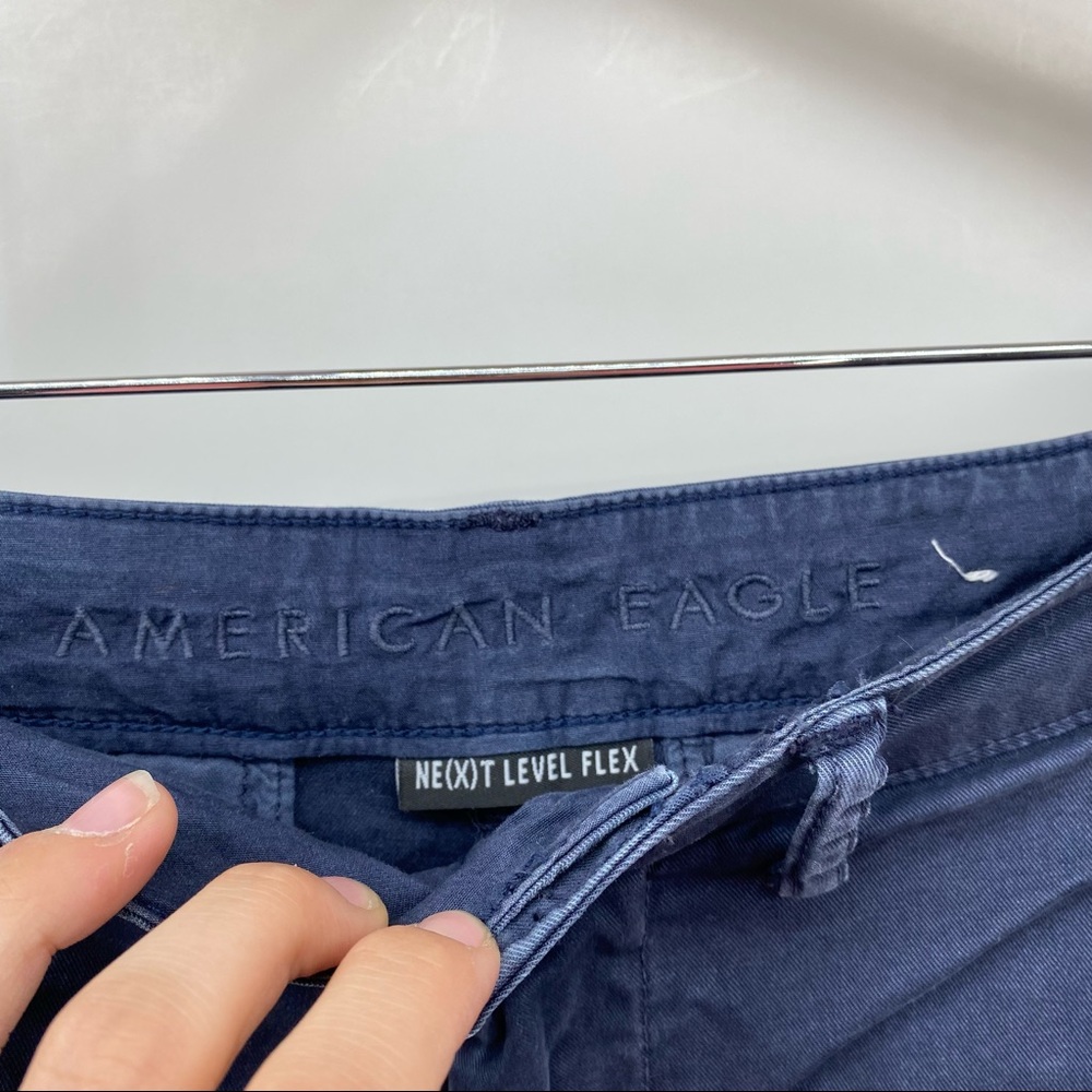 American Eagle Blue Navy Chino Classic Shorts 26 - Picture 5 of 8